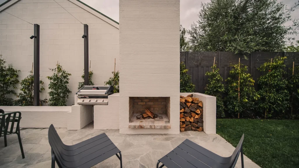 alma custom luxury outdoor kitchen fireplace