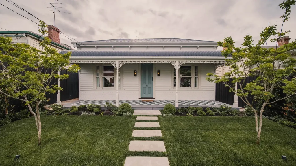 alma custom melbourne house front garden