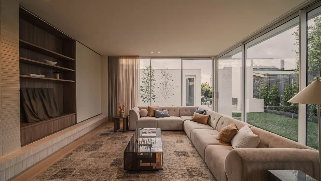 alma luxury custom home living room melbourne