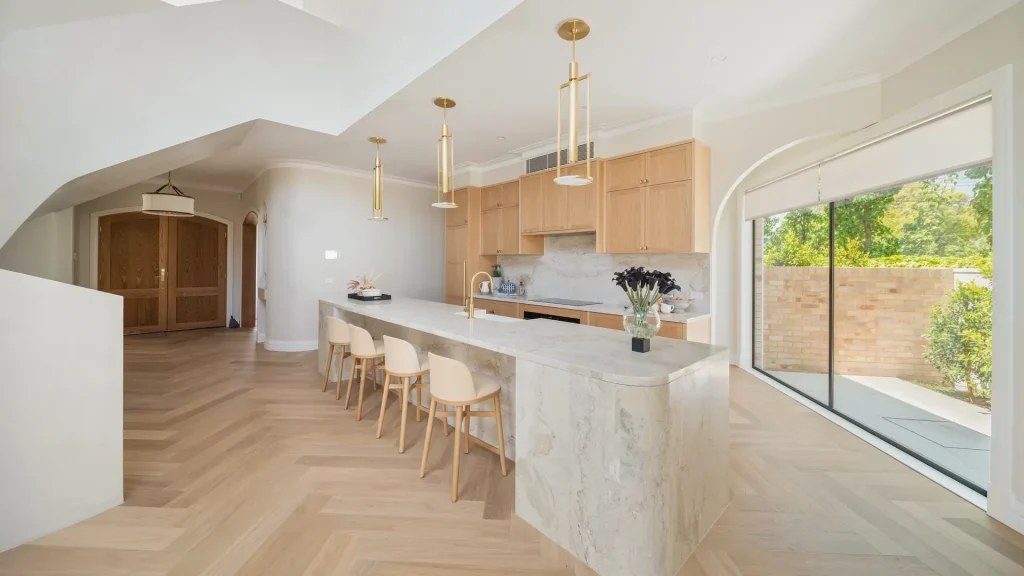 hamlyn luxury kitchen with marble island