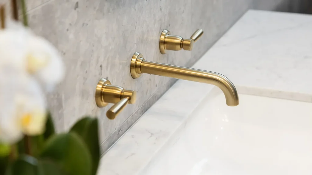 montauk luxury brass bathroom wall tap