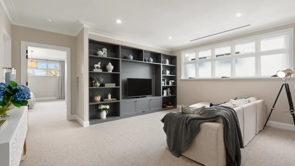 montauk luxury custom bedroom media room