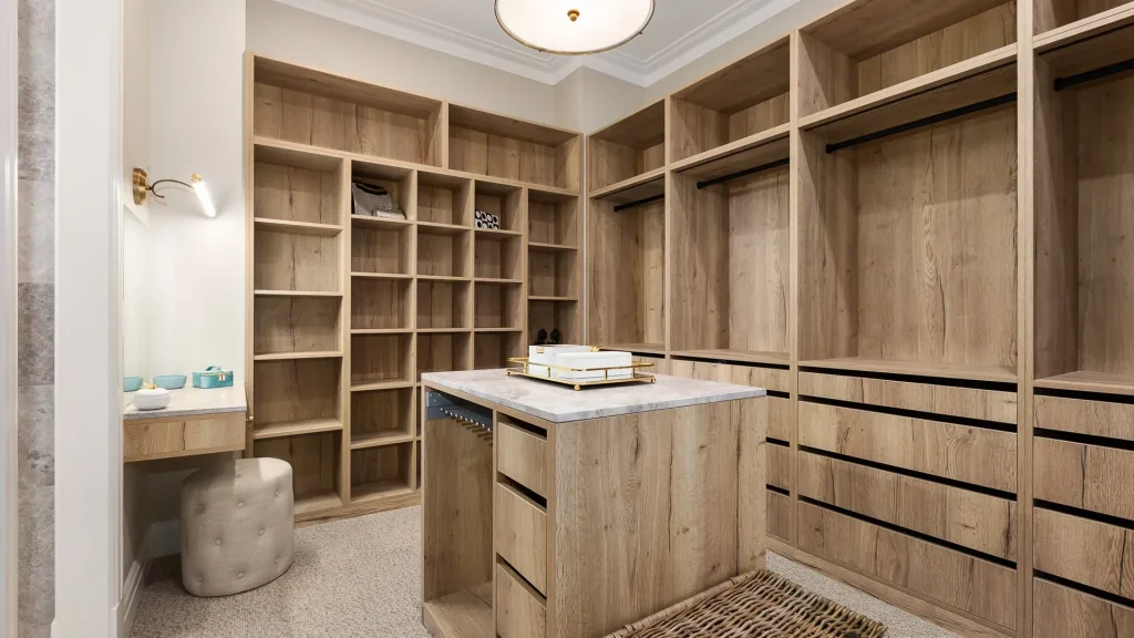 montauk luxury custom walk in wardrobe design