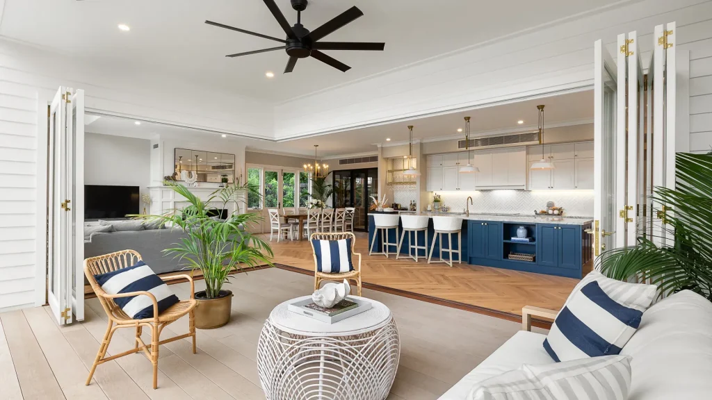 montauk luxury open plan kitchen living space